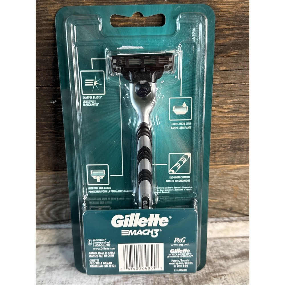 Gillette Mach3 Razor w 1 Handle & 1 Cartridge | MSRP = $10 - Picture 2 of 3